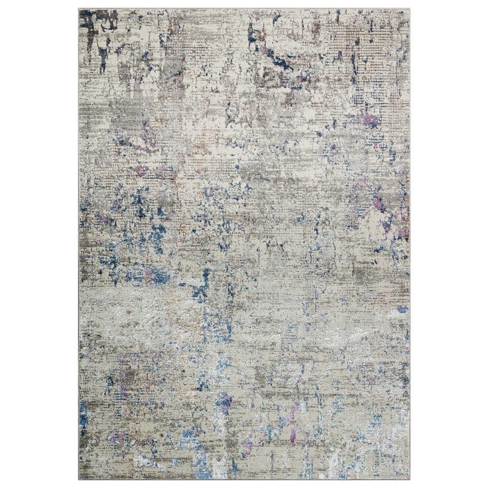 Dalia DAL04 Abstract Rugs in Ivory Multi